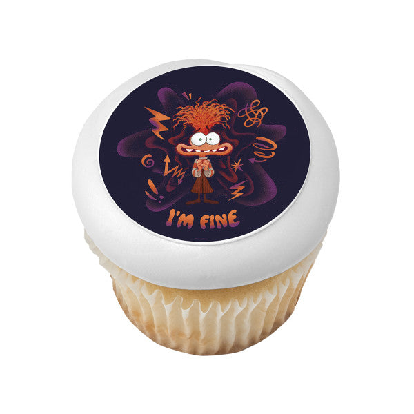 Disney and Pixar's Inside Out 2 I'm Fine Edible Cake Topper Image