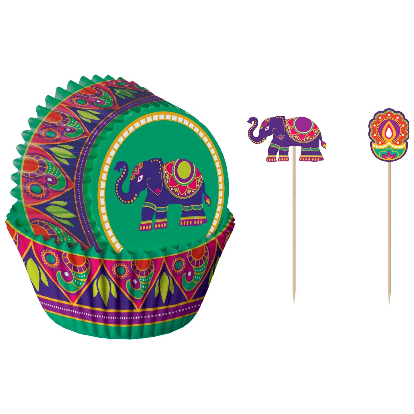 Diwali Baking Cups & Picks Set