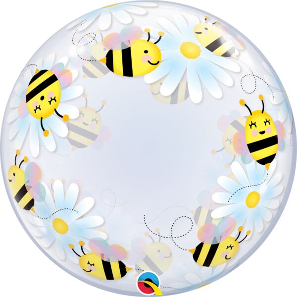 Globo de burbujas decorativo Sweet Bee and Daisies de 24", 1 ct