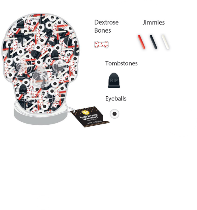 Skull Sprinkles Mix, 2.5oz