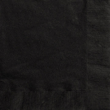 Black Beverage Napkins, 20ct