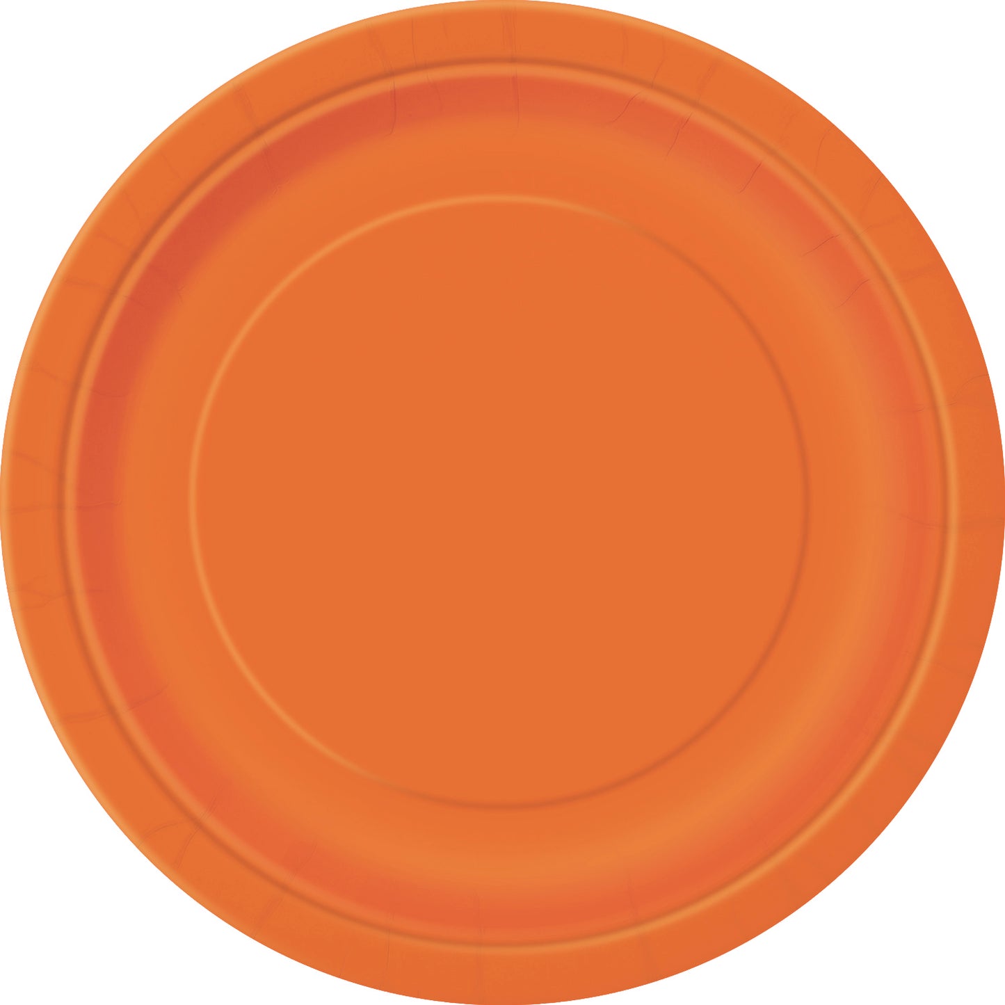 Pumpkin Orange Solid Round 7" Dessert Plates, 8ct