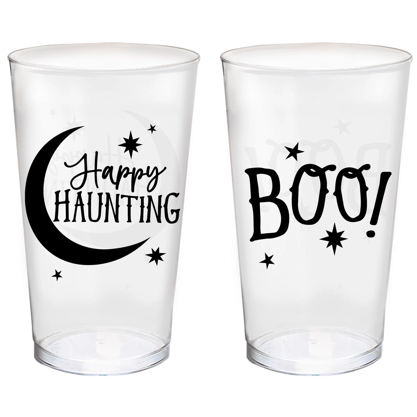 Classic Halloween Black & White Printed Tumblers, 10ct