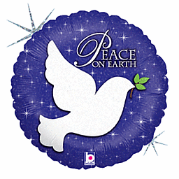 Peace On Earth 18" Round Foil Balloon, 1ct