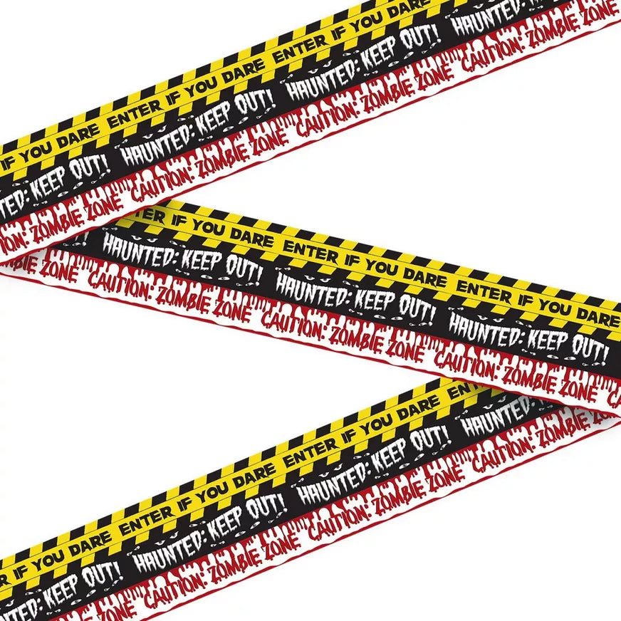 Halloween Fright Plastic Tape Banners