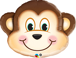 Mischievous Monkey 30" Shaped Foil Balloon, 1ct