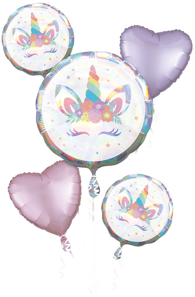 Unicorn Balloon Bouquet, 5pc