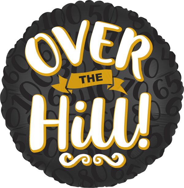 Over the Hill 17" Round Foil Balloon, 1ct