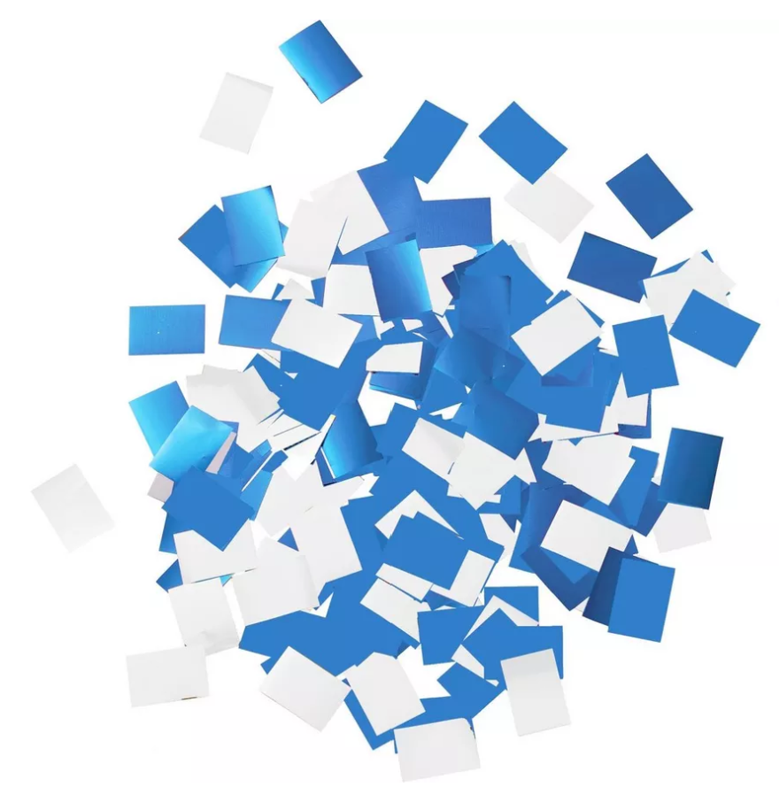 Cañón de confeti gigante para revelar género, azul, 1 unidad