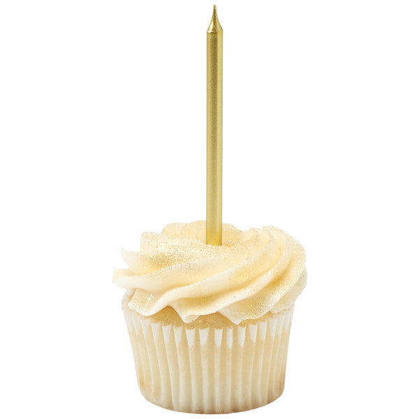 Tall Gold Smooth & Spiral Candles