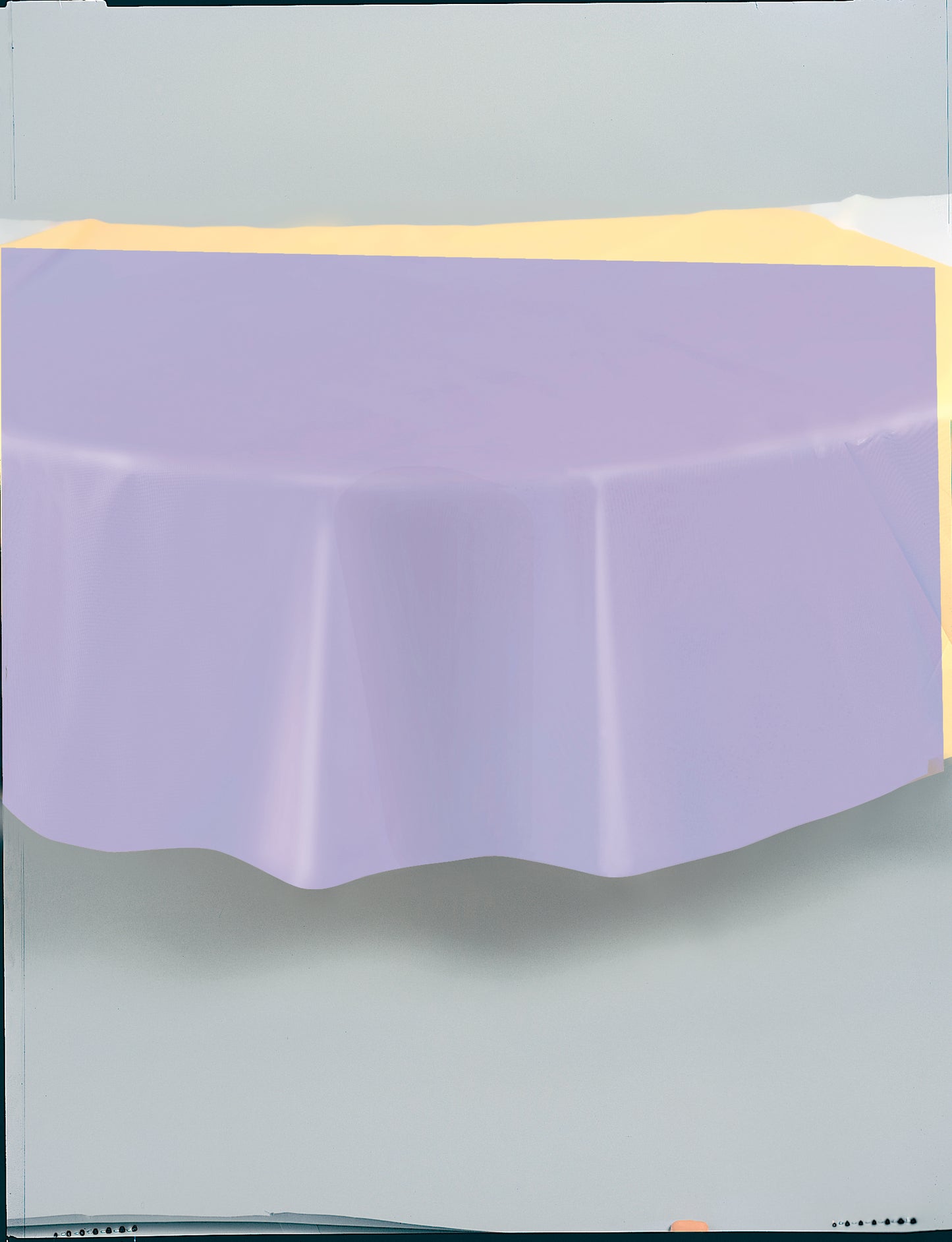 Lavender Solid Round Plastic Table Cover, 84", 1ct
