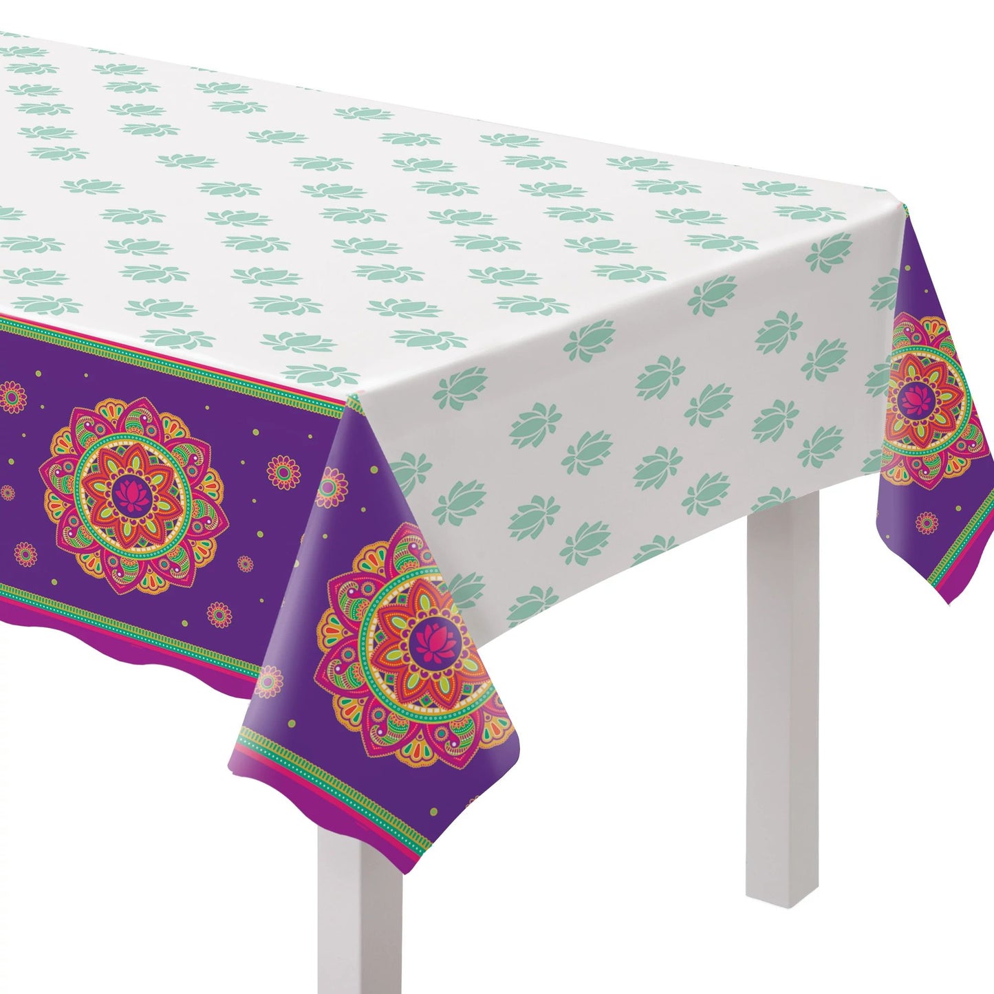Rangoli Dream Plastic Tablecover, 1ct