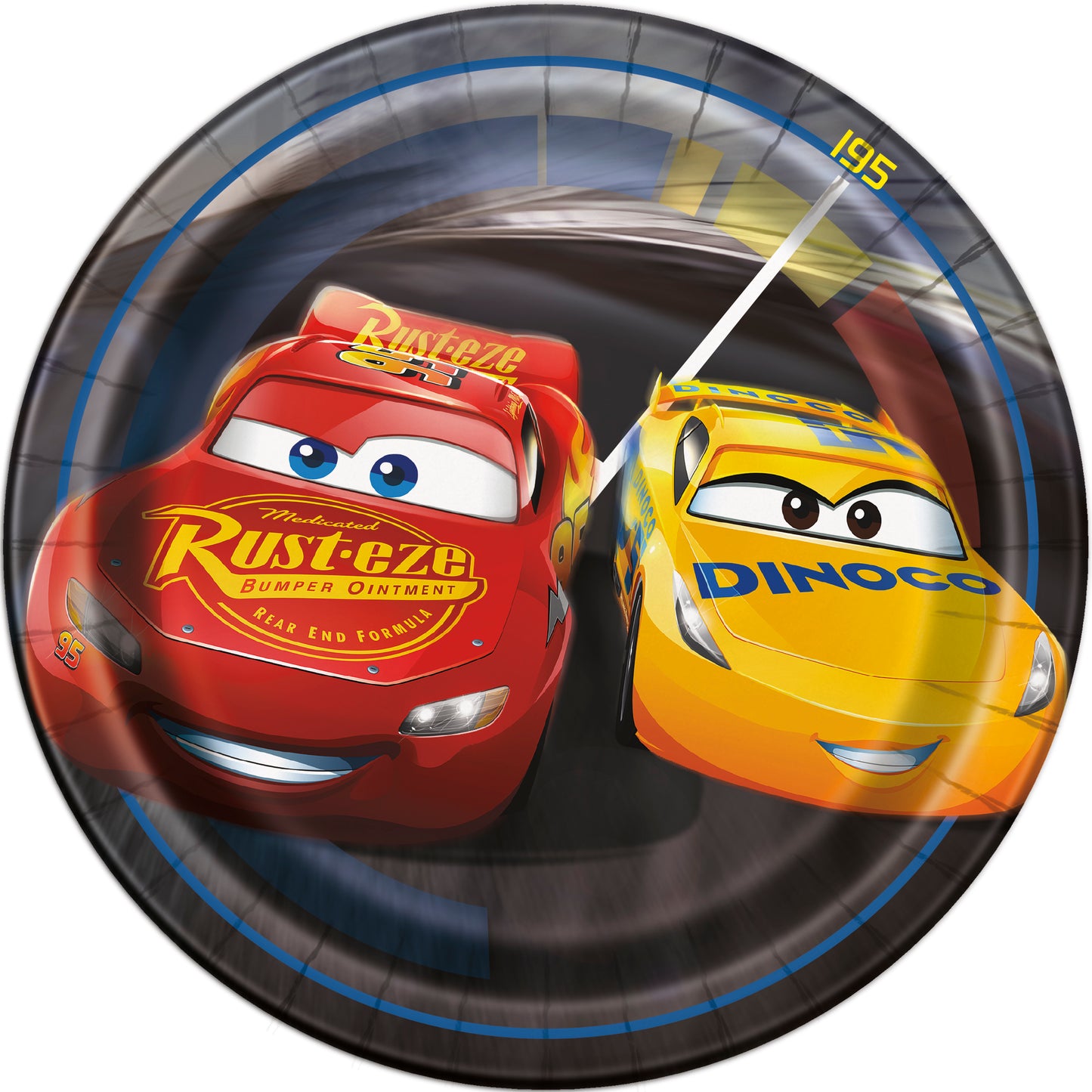 Cars 3 Movie Round 7" Dessert Plates, 8ct