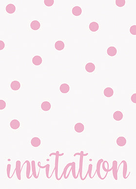 Pastel Dots Invitations, 8ct