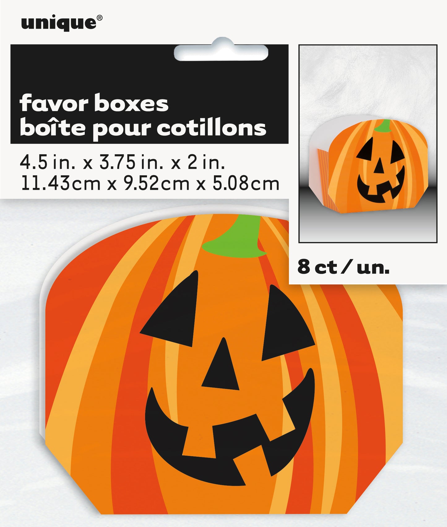 Happy Pumpkin Favor Boxes, 8ct