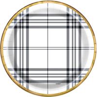 Modern Thanksgiving Round 9" Dinner Plates 10ct - Foil Stamping