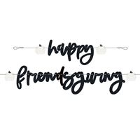Modern Thanksgiving "Happy Friendsgiving" Banner 2pc