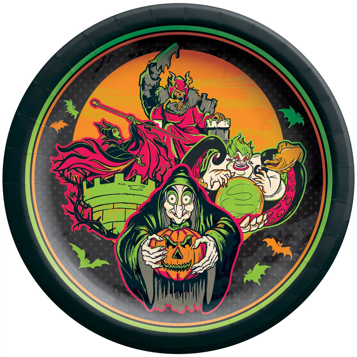 Disney Halloween Villains 10" Round Plates, 18ct A Birthday Place