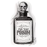 Sketchy Skull "Pick Your Poison" Bottle-Shaped 9.5"