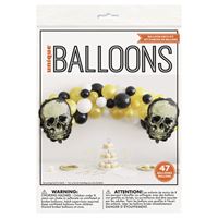 Gold Skull Foil & Latex Balloon Arch Kit