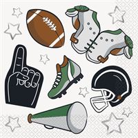 Game Face Football Luncheon Napkins 16ct - Foil Stamping
