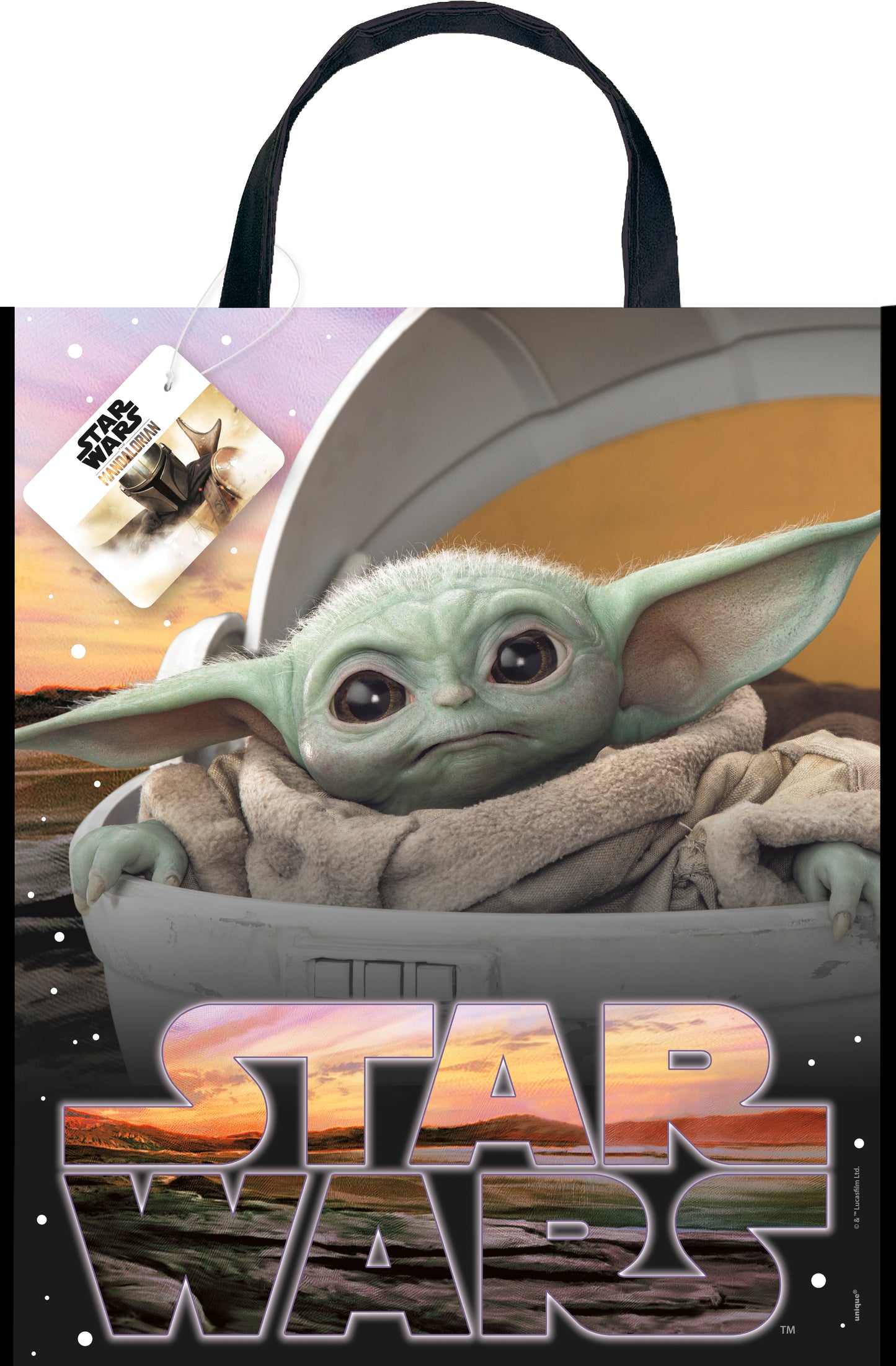 Mandalorian The Child Plastic Tote Bag, 13" x 11", 1ct