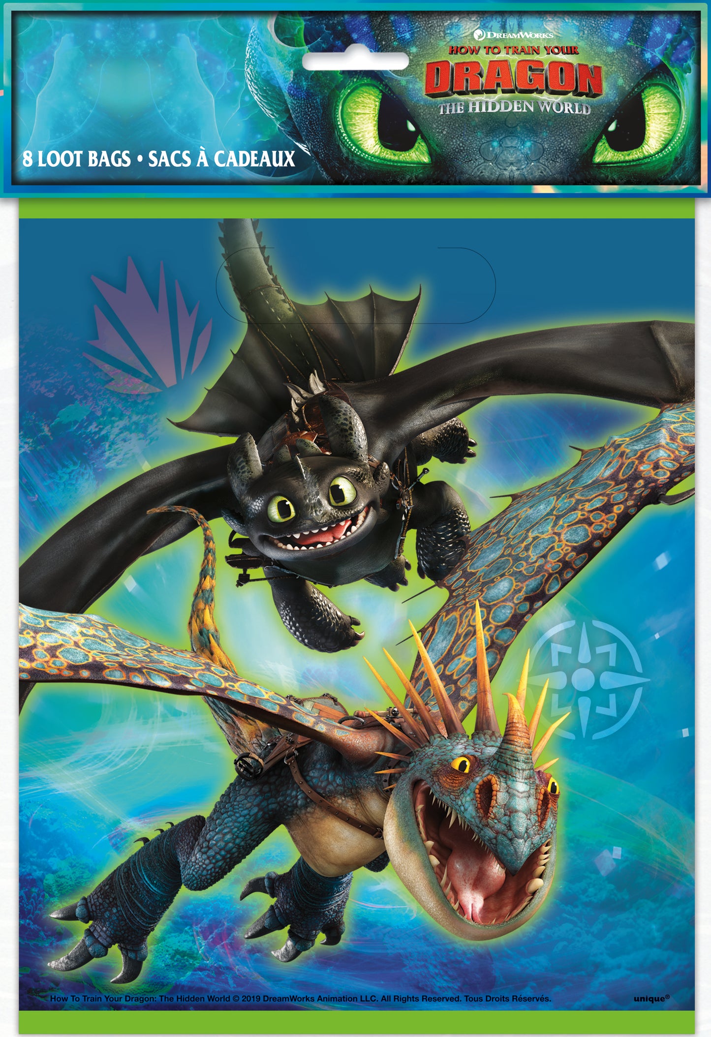Cómo entrenar a tu dragón 3 bolsas de botín, 8 unidades