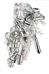 Silver Mix Curly Bow, 1ct