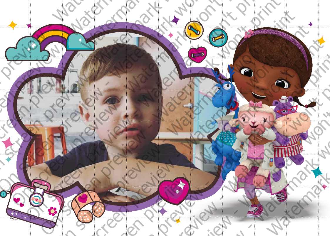 Doc McStuffins Sharing the Care Edible Cake Topper Image Frame