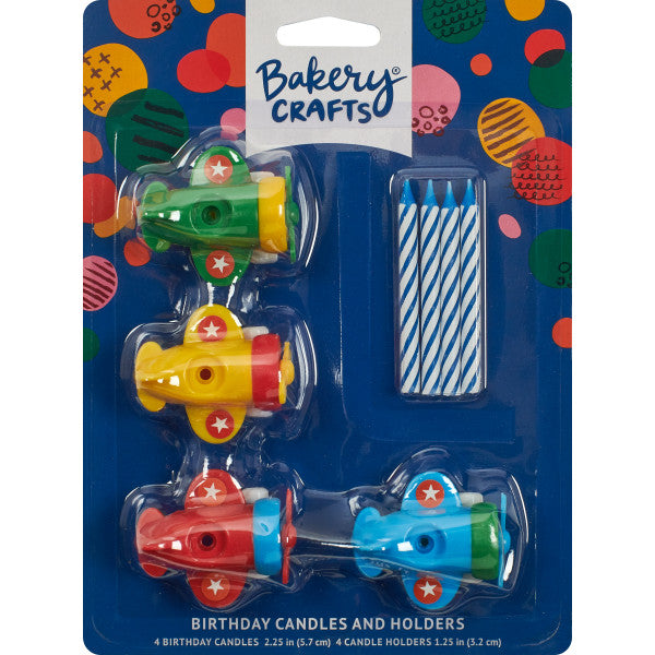 Airplane Candle Holders with Candles A Birthday Place