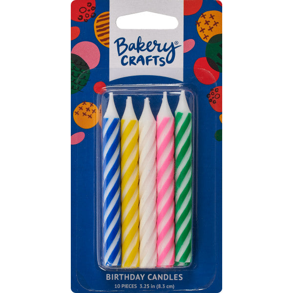 Candy Stripe Assortment Smooth & Spiral Candles