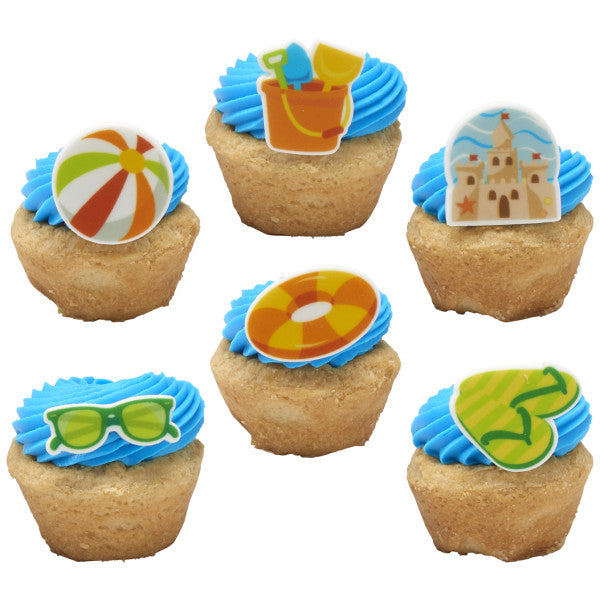 Fun in the Sun - Red 3 Free Sweet Décor® Edible Decorations 12ct