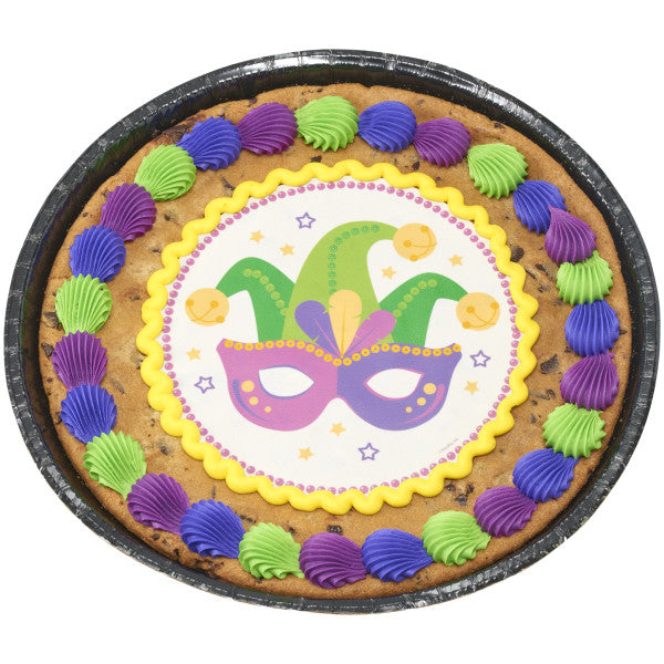 Mardi Gras Mask Edible Cake Topper Image