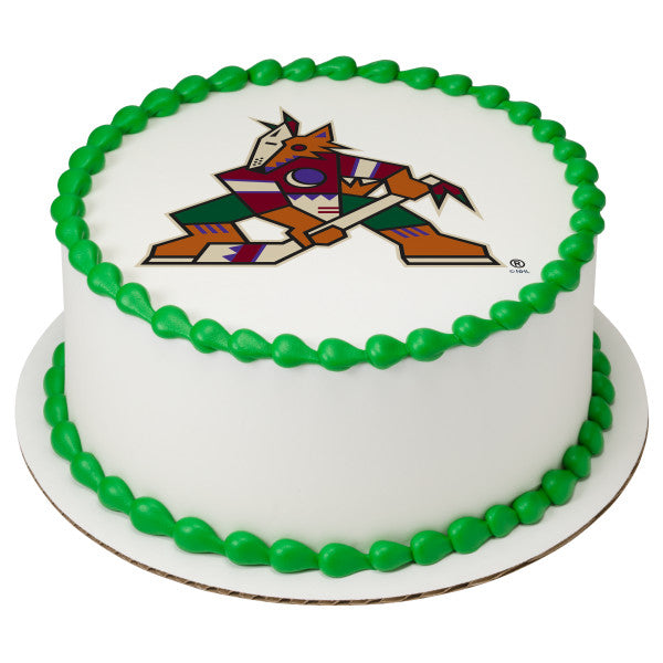 Imagen de decoración comestible para tarta de los Coyotes de Arizona de la NHL