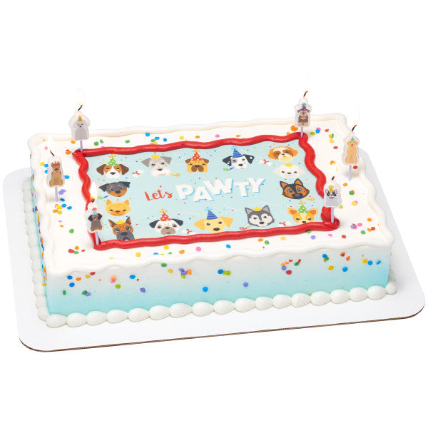 Velas con forma de perros de fiesta