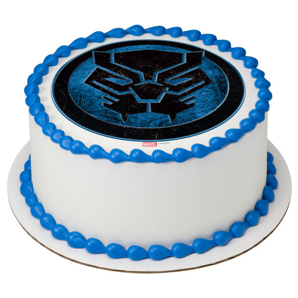 MARVEL Avengers Black Panther Icon Edible Cake Topper Image