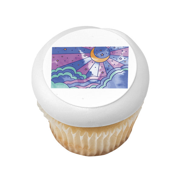 Prismatic Sky Edible Cake Topper Image