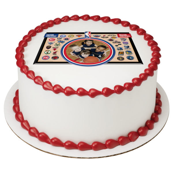 NBA Nothing But Net Edible Cake Topper Image Frame