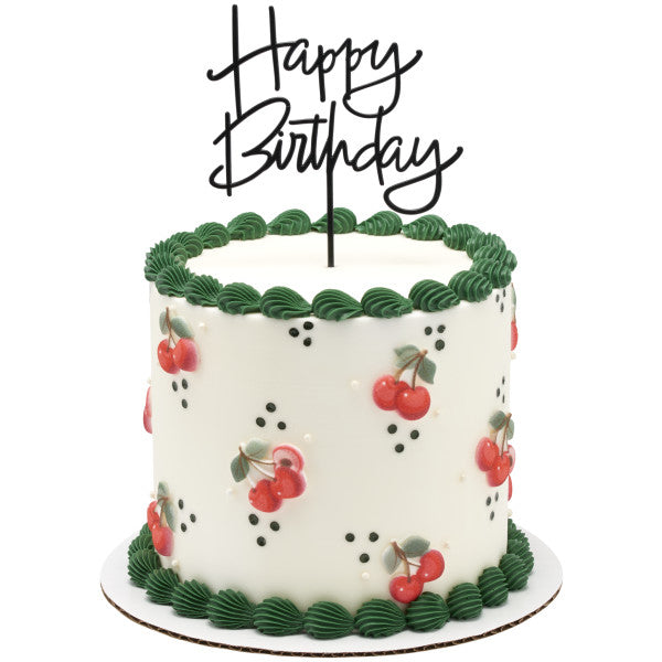 Happy Birthday Black Vertical Layon