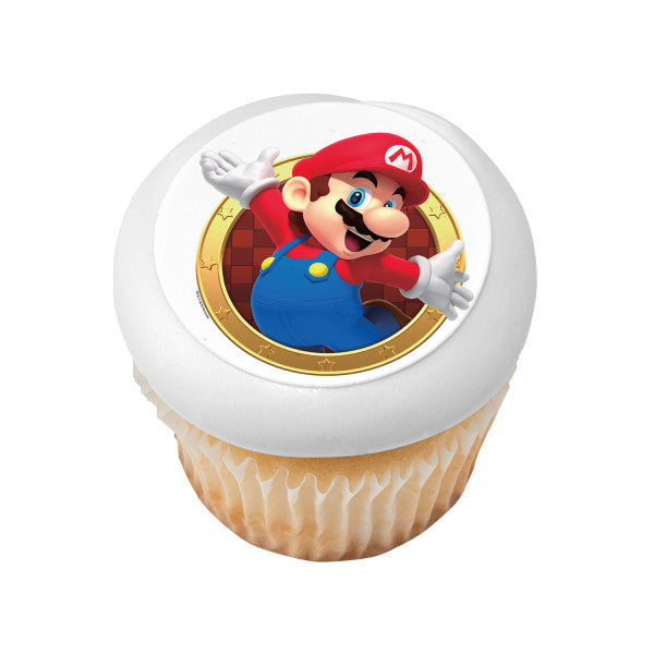 Super Mario™ Mario Here We Go! Edible Cake Topper Image