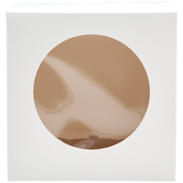 Caja para pastel individual con ventana circular