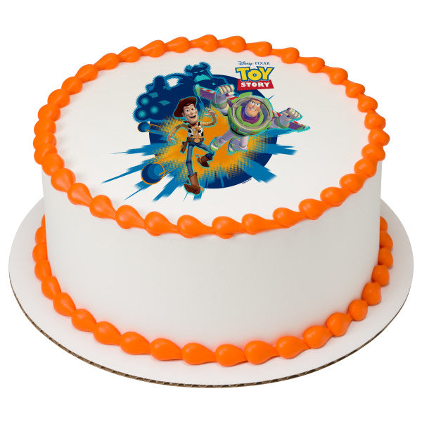 Toy Story Toys in Action Edible Cake Topper Image