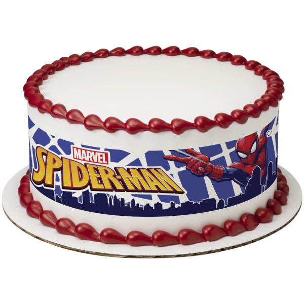 Marvel's Spider-Man In Action Edible Cake Topper Image Strips