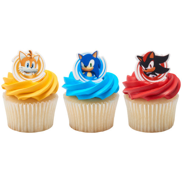 Sonic, Tails, and Shadow Cupcake Rings