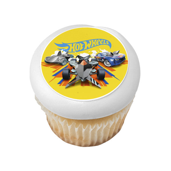 Imagen de adorno comestible para tarta de goma Burnin' de Hot Wheels
