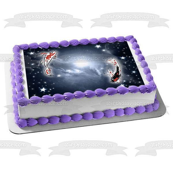 Imagen comestible para decoración de tarta Koi galáctico ABPID57750