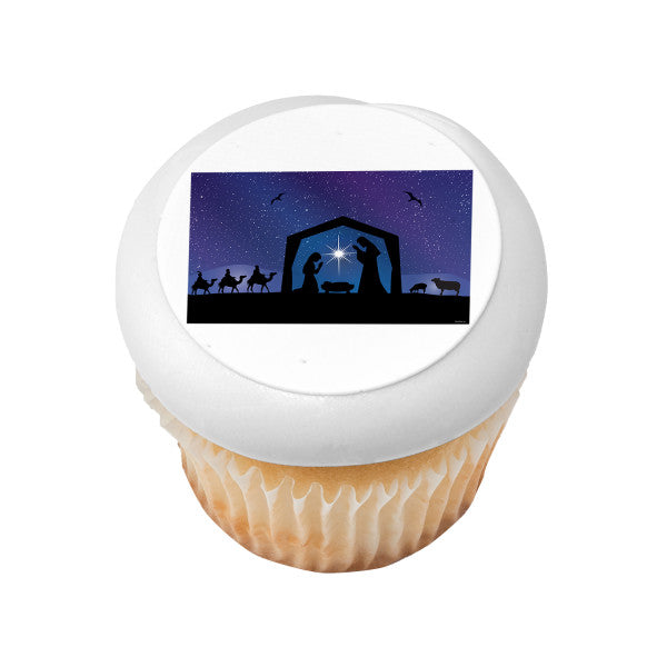 Nativity Edible Cake Topper Image