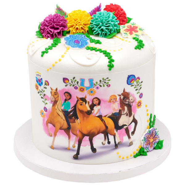 Imagen de decoración comestible para tarta con texto en inglés "Encuentra tu aventura"