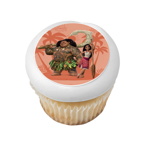 Disney's Moana 2 Moana and Maui  Edible Cake Topper Image ABPDP29875