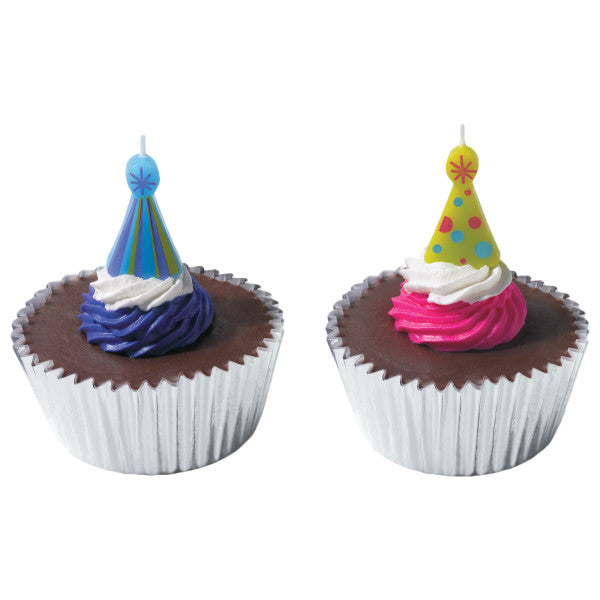 Velas en forma de sombreros de fiesta